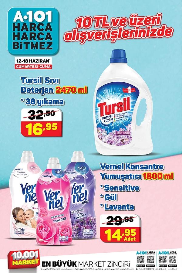 Tursil Sıvı Deterjan: 16.95 lira