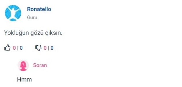 Maalesef bizi üzen bir görüş oldu. 😢