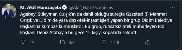 CHP İstanbul Milletvekili Mehmet Akif Hamzaçebi ise konuyla ilgili sosyal medya hesabından bir paylaşım yaparak şu ifadeleri kullandı: