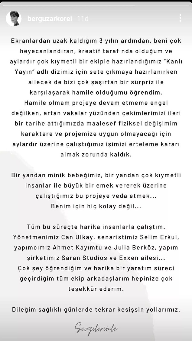 Hem sürprizini hem de vedasını böyle açıklamıştı: