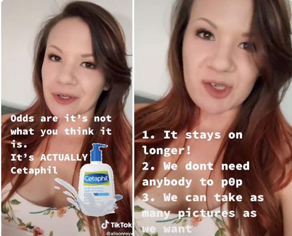 İlk videosunda anlattıklarına göre, video kapağına koyulan fotoğraflardaki kadınların yüzünde aslında meni değil yüz temizleyici losyon var!