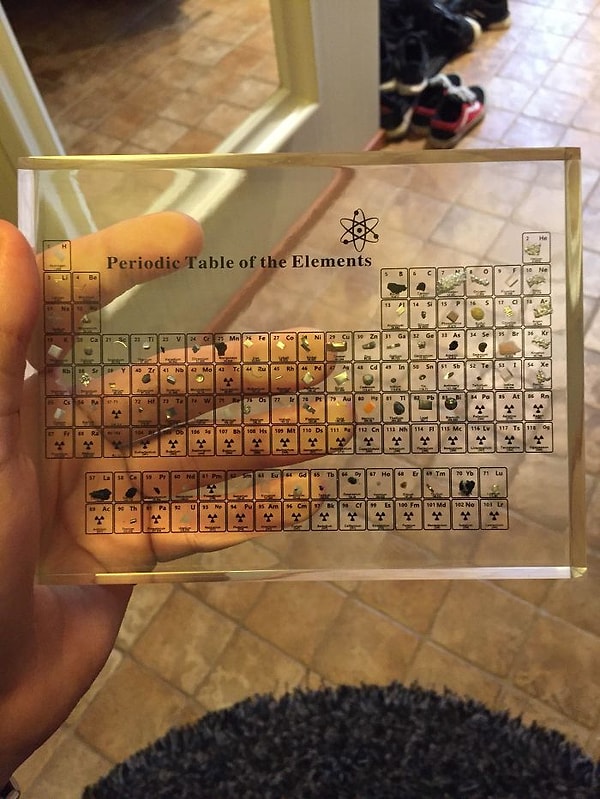 15. У моего отца есть периодическая таблица с реальными элементами в ней