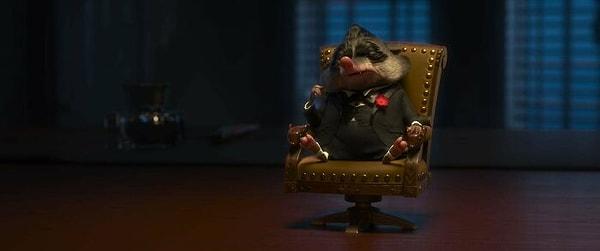 14. Zootopia'da (2016) Mr.Big, namıdiğer patron mafya, bir Arctic Shrew (Kara sırt faresi).