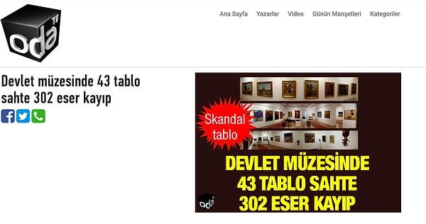2016’da Ankara Resim ve Heykel Müzesi’nden de 302 tablo çalınmıştı. Yapılan operasyonda da 58 eser ele geçirilmişti.