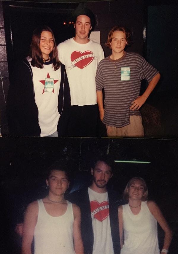 11. "Keanu Reeves ile 14 ve 17 yaşımdayken karşılaşmıştım. İşin tuhafı ikisinde de aynı tişörtü giyiyordu."