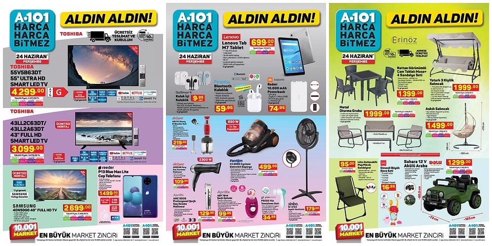 24 Haziran 2021 A101 Aldın Aldın Kataloğu