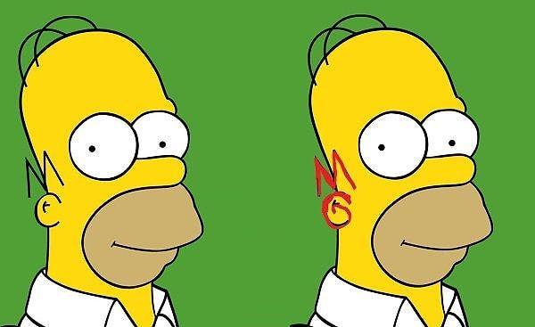 19. Homer Simpson üzerinde dizinin yaratıcısı Matt Groening'in imzası var.