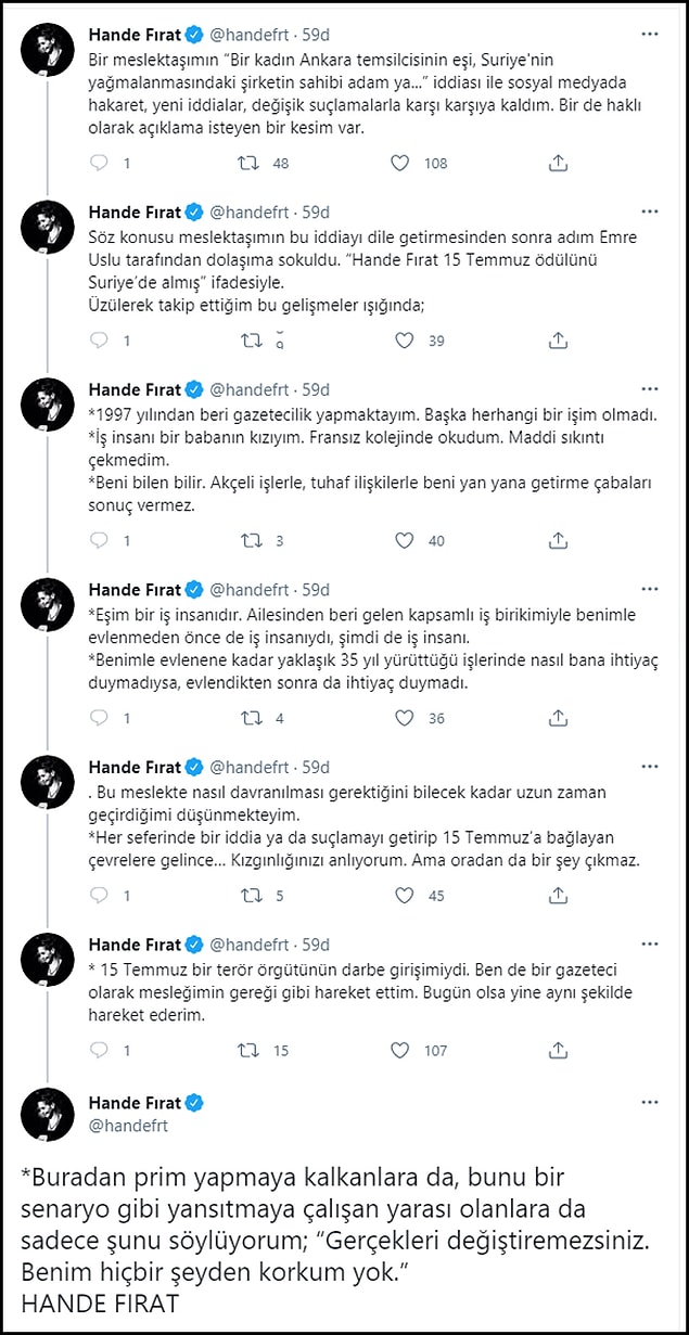 Fırat, Twitter hesabından yaptığı açıklamada, şu ifadelere yer verdi 👇