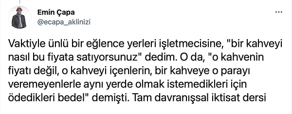 Bu örnek de oldukça enteresan ve insanı düşündürüyor. 👇