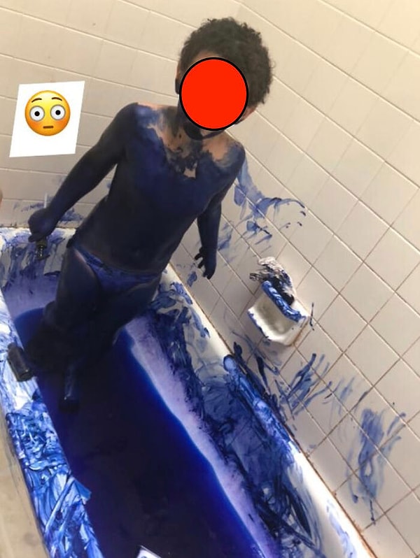 6. Ребенок моей подруги игрался краской для волос, пока она спала