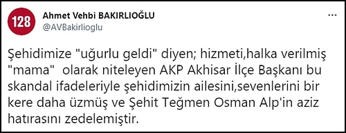 'Şehidimiz Bize Uğurlu Geldi' Diyen AKP'li Lider Reaksiyonların Odağında...