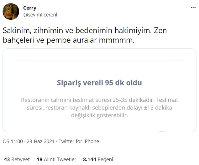16. Ne var ya, ortalama süreden 2 saat geç getirdik sadece.