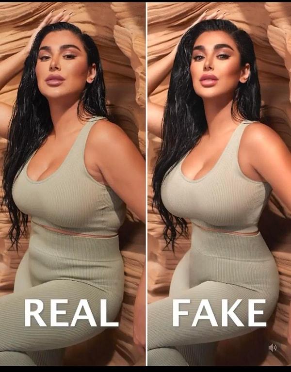 2. Photoshoptan önce ve sonrasını paylaşan bir Instagram kullanıcısı: