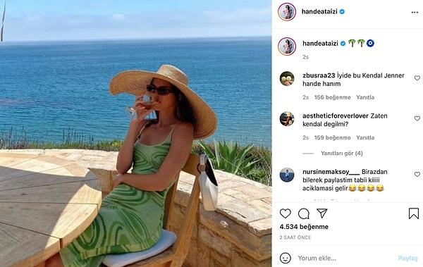 7. Hande Atazi, sosyal medya hesabında Kendal Jenner'ın fotoğrafını paylaşması üzerine açıklama yaptı!