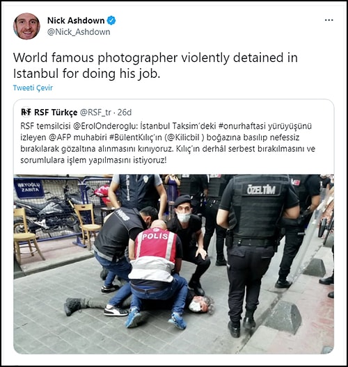 Dünyanın Şapka Çıkardığı AFP Foto Muhabiri Bülent Kılıç'a Polisin 'Floydvari' Müdahalesi Gündemde