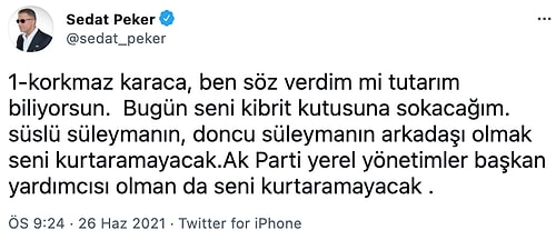 Sedat Peker'den Korkmaz Karaca Savı: 'Yakınlarımı Ortaya Koyup Bana Ulaşmak İstedi'