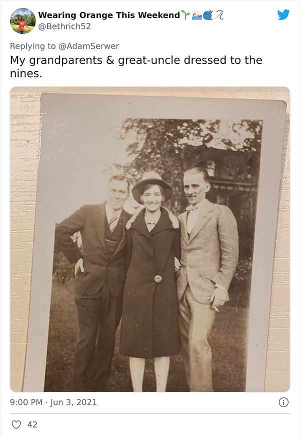 8. Мои бабушка, дедушка и прадедушка шикарно нарядились