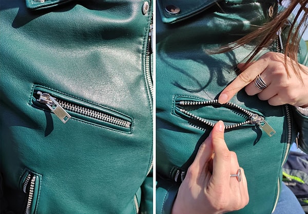 7. Моя девушка купила эту курточку, потому что в ней есть "карманы"