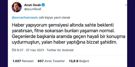 Acun Ilıcalı, Muhabir Sercan Hamzaoğlu'nun Yalan Haber Yaptığını İddia Ederek Açtı Ağzını Yumdu Gözünü