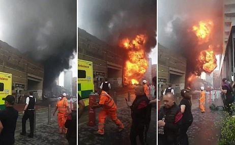 Londra'da Tren İstasyonunda Patlama ve Yangın