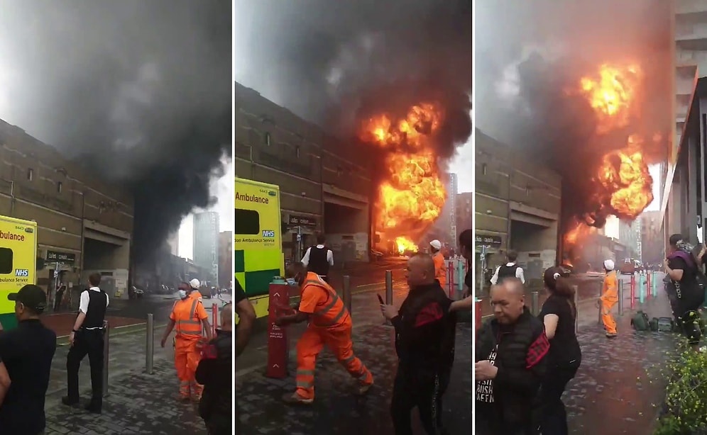 Londra'da Tren İstasyonunda Patlama ve Yangın