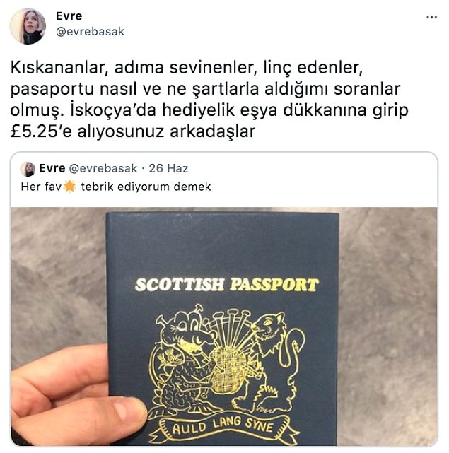 Tabii bu kadar tepki gelince @evrebasak durumun aslında bir şakadan ibaret olduğunu bu tweet ile açıkladı.