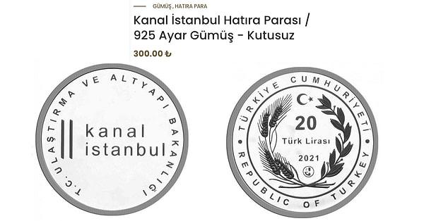 Kanal İstanbul hatıra parası- Kutusuz- 300 TL