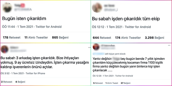 İşten Çıkarma Yasağının Sona Ermesiyle Yaşanan Büyük İşten Çıkarılma Dalgası Sosyal Medyaya da Yansıdı
