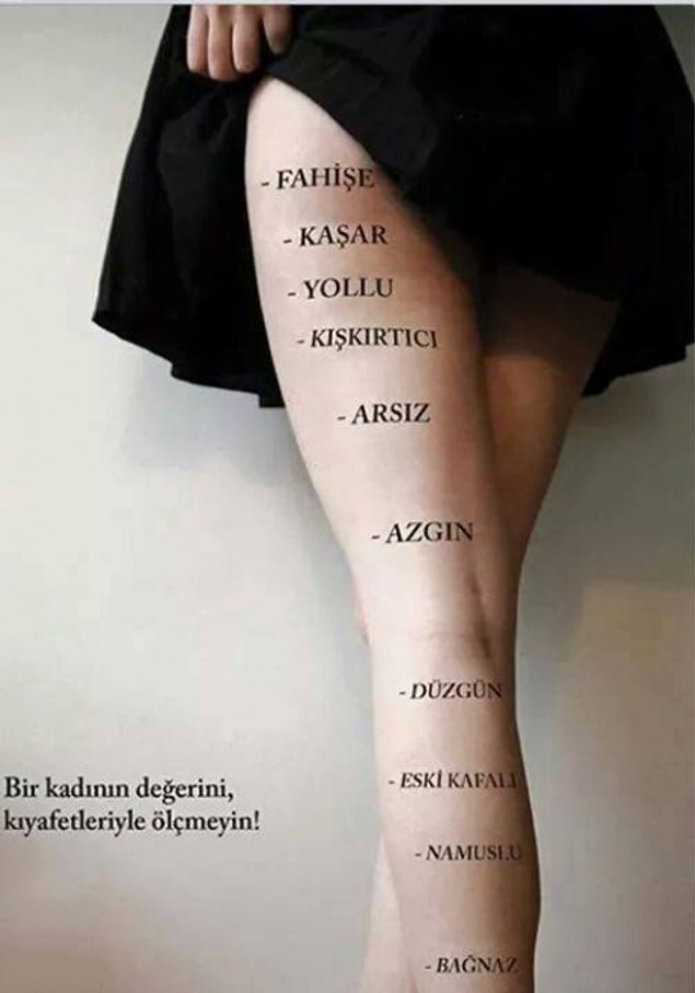 Kadın kıyafetleri, kadın davranışları, kadın tercihleri; kadın hayatı tarih boyunca kontrol altında tutulmaya çalışıldı.