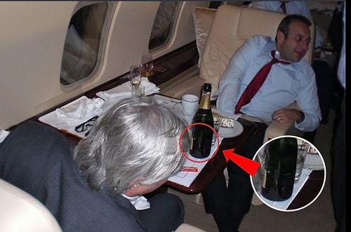 Egemen Bağış'ın Uçakta Şampanyalı Fotoğrafını Analiz Ettiler: Kek, Kahve Toplanmadan Başka Servis Yapılır mı?