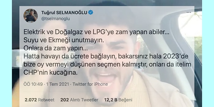 Son Zamanlarda Gelen Fahiş Zamlara Arabada Bağırmasıyla Bilinen Tuğrul Selmanoğlu Bile İsyan Etti