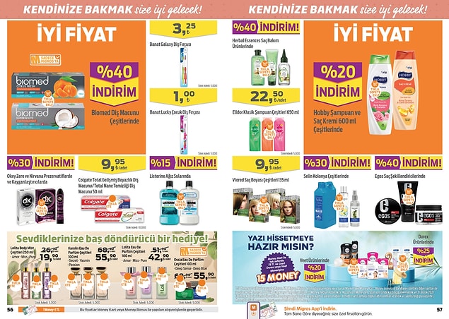 Herbal Essence saç bakım ürünlerinde %40 indirim var.