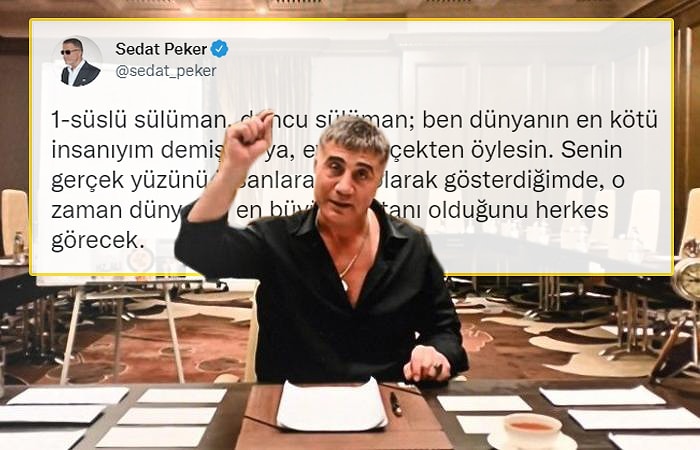 Peker'den Soylu Paylaşımları: 'En Büyük Şeytan Olduğunu Herkes Görecek'