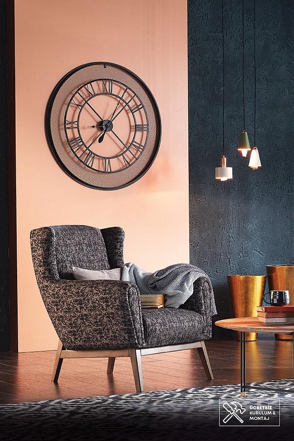 6. Enza Home koltuklarının tasarımı zaten harika ama keten kumaşlı bu berjerin ayrı bir güzelliği var.