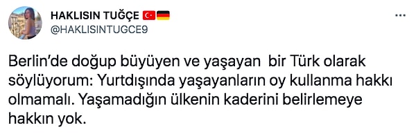 E bu sıkılan canlar da "Gurbetçilerin oy hakkı iptal edilsin" kampanyası bile başlatıyor. Anlayacağınız gerçekten bu konu bu seviyeye kadar geldi.