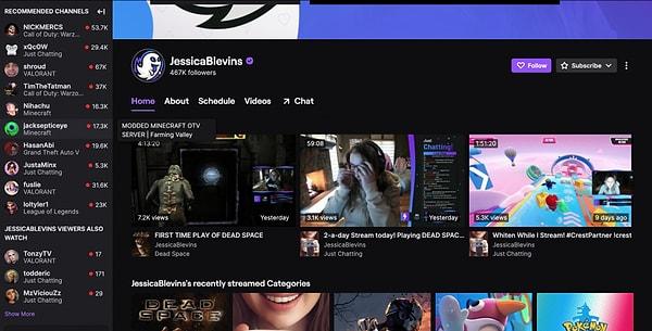 Jessica Blevins, Twitch'de en çok tanınan kişilerden biri.