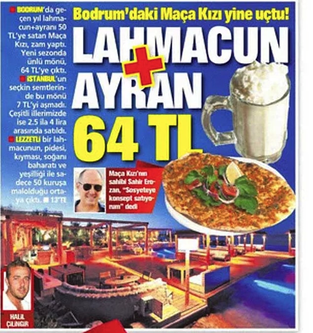 Yıllardır haberlere konu olan bu lahmacun, ayran ve hamburger fiyatları aslında Bodrum'un genelinde uygulanan bir fiyat stratejisi değil. Fakat her sene öyleymiş gibi haber olması da kaçınılmaz.