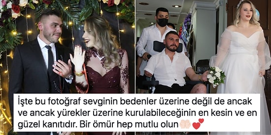 Irak'ta Gazi Olan İbrahim Yüzer ve Eşi Funda Baykuş'un Nikah Fotoğrafları Herkesi Duygulandırdı