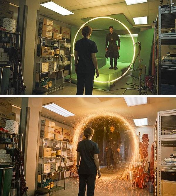 7. Doctor Strange filminde, sihir gibi görünen her şeyin içinde biraz hile var sanki.😂