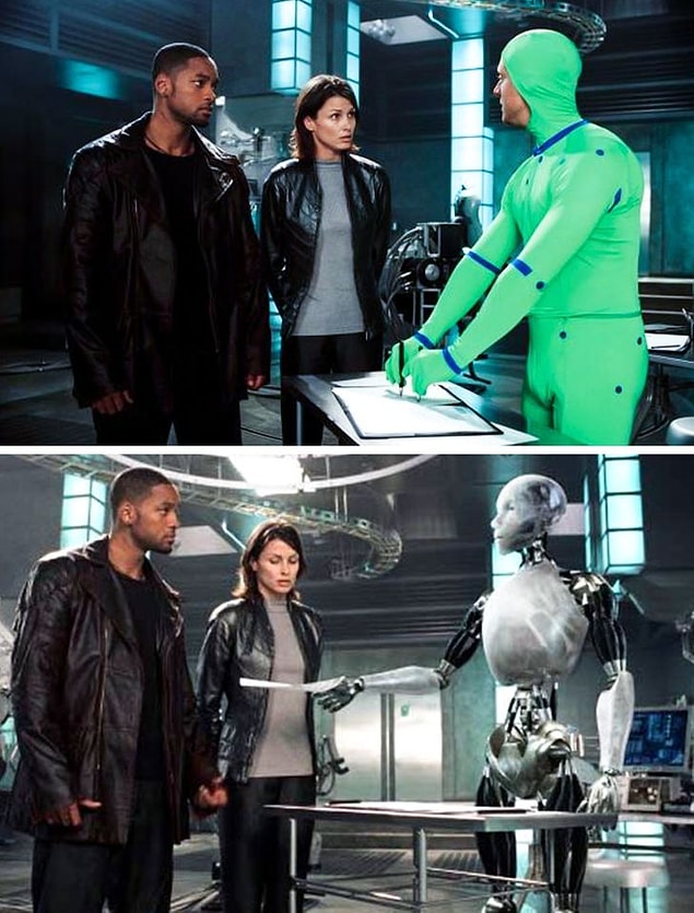 13. I, Robot filminde, bu makineleri özel efektler kullanarak simüle edebildiler.