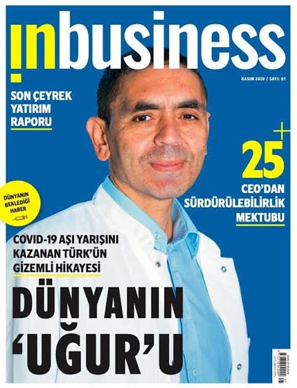 Fakat Türkiye'de yayımlanan Inbusiness'ın kapağında sadece Uğur Şahin yer alıyordu.