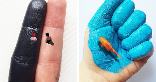 Художница использует свои руки как холст, чтобы показать потаенные миры (15 фото)