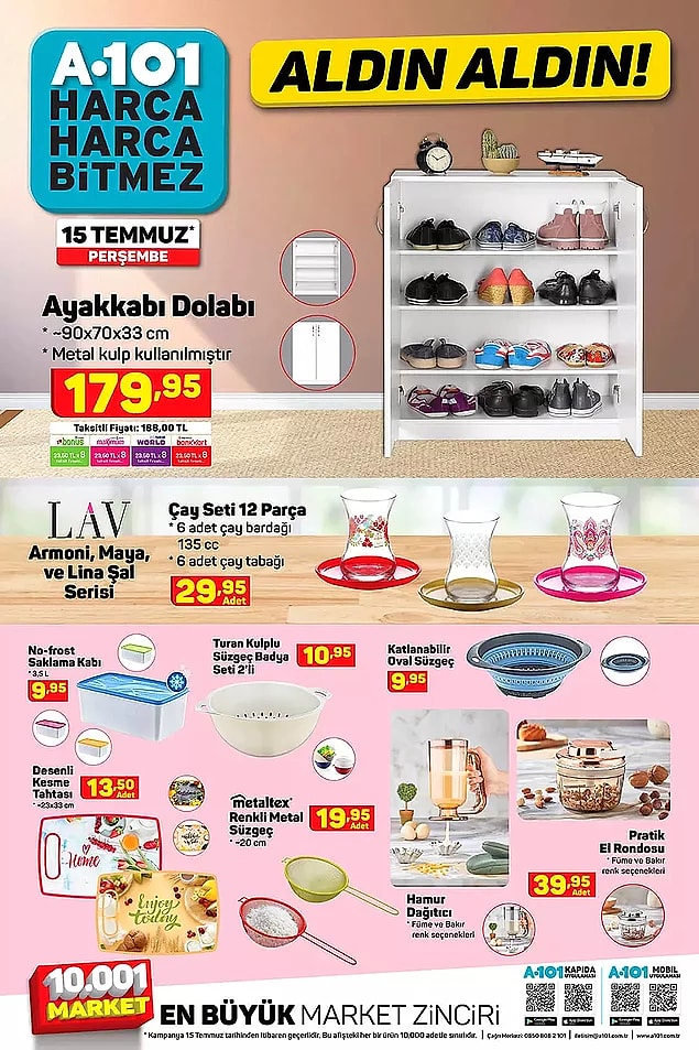 Küçük mutfak gereçleri satışta olacak.