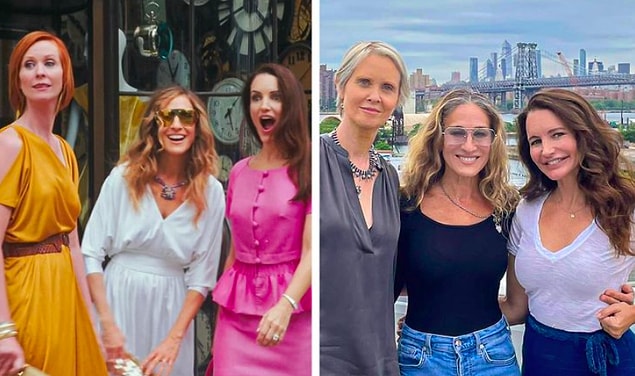 1. Sarah Jessica Parker, Kristin Davis, ve Cynthia Nixon (Sex and the City dizisindeki Carrie Bradshaw, Charlotte York, and Miranda Hobbes)