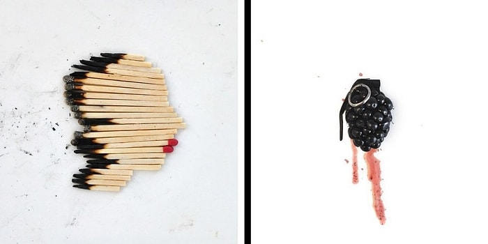 Художник комбинирует предметы повседневного обихода для создания 20-ти интересных картинок