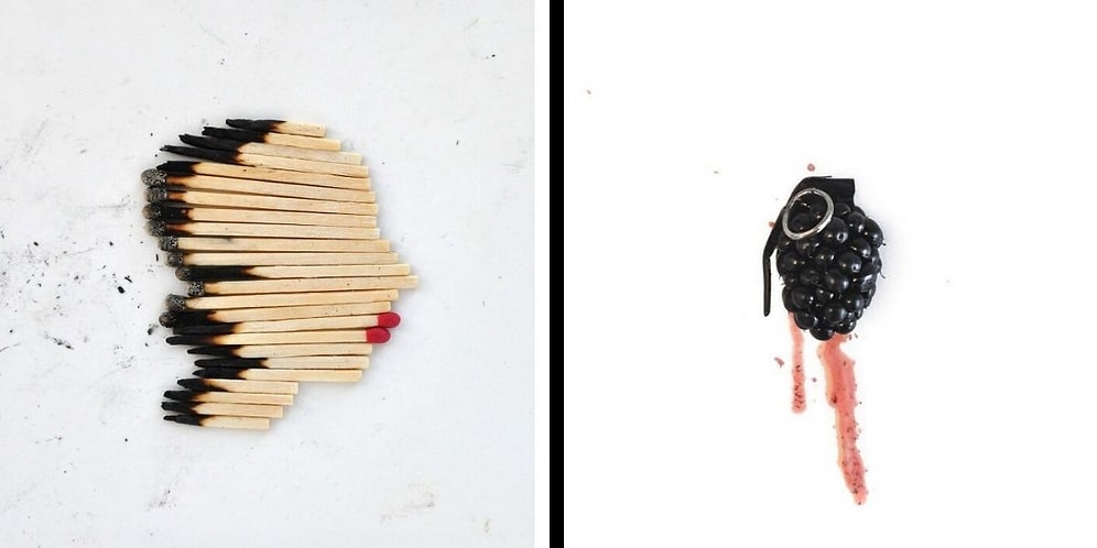 Художник комбинирует предметы повседневного обихода для создания 20-ти интересных картинок