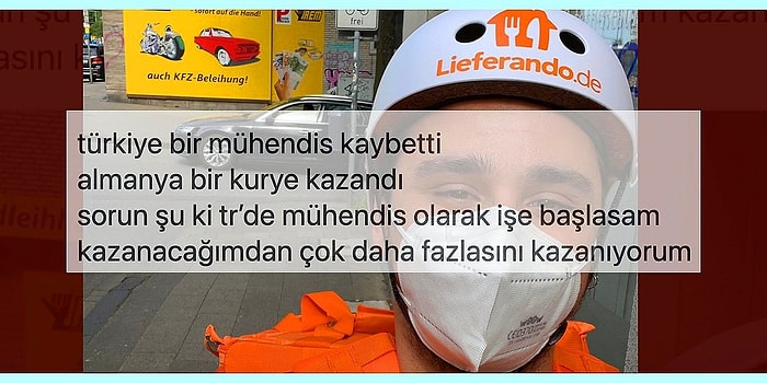 Türkiye'de Mühendisliği Bırakıp Almanya'da Kuryeliğe Başlayan Genç Destek de Gördü Tepki de