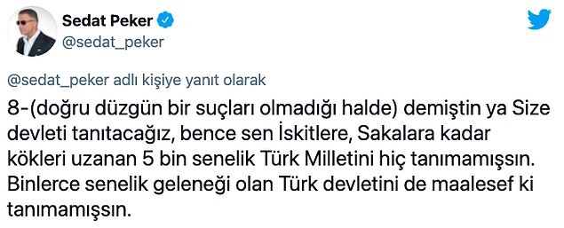 Sedat Peker: 'Süleyman Soylu Bana Bilgi Sızdırdı'