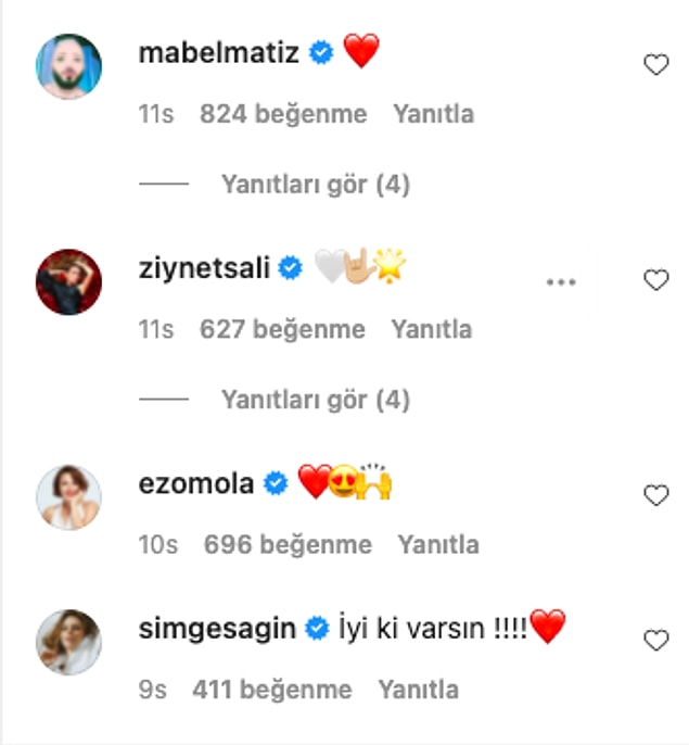Yaptığı bu paylaşımın altı ise ünlüler tarafından kalplerle ve alkışlarla işgal edildi! ❤️