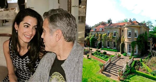 6. Ama ve George Clooney çifti, Thames Nehri yakınlarındaki 10 milyon sterlin değerindeki evlerinin üstüne aynı bölgeden bir de ada almışlar.